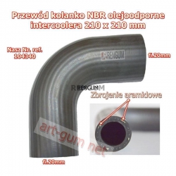 Kolanko gum.olejoodporne NBR 20mm 210x210mm-13270