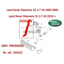 Rura turbo LAND ROVER DISCOVERY 3-4 2.7D PNH500025-3130