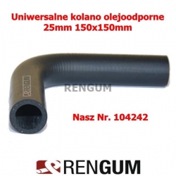 Kolanko gum.olejoodporne NBR 25mm 150x150mm -3254