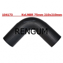 Kolanko gum.olejoodporne NBR 75mm 210x210mm -3432