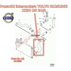 Rura turbo VOLVO XC90 2.4D D5244t 03-15 30778627-3499