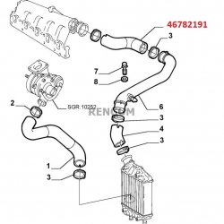Rura turbo LANCIA LYBRA 1.9JTD 1999-2005 46782191-4807