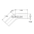 Kolanko silikonowe 90mm 150x150mm 45st -50 230°C-7381
