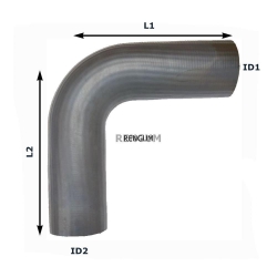 Przewód chłodnicy EPDM 12mm 150x150mm 90°-6128