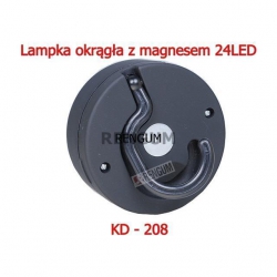 Lampka okrągła z magnesem 24LED KD-208-12726