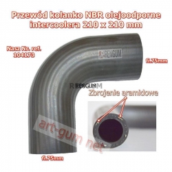 Kolanko gum.olejoodporne NBR 75mm 210x210mm-13024