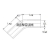 Kolanko silikonowe 32mm 150x150mm 45st -55°C+180°C