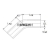 Kolanko silikonowe 90mm 150x150mm 45st -50+230°C-14371