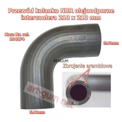 Kolanko gum.olejoodporne NBR 80mm 210x210mm-2570