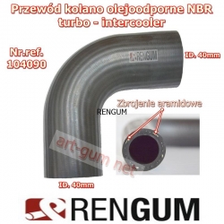 Kolanko gumowe olejoodporne NBR 40mm 150x150mm-3911