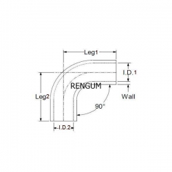 Kolanko silikonowe 18mm 250x250mm 90st -50+230°C-7043