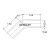 Kolanko silikonowe 90mm 150x150mm 45st -50+230°C-7381