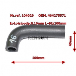 Kolanko gum.olejoodporne NBR 16mm 100x40mm -2850