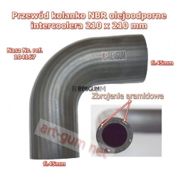 Kolanko gum.olejoodporne NBR 45mm 210x210mm -3917