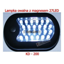 Lampka owalna z magnesem 27LED KD-200
